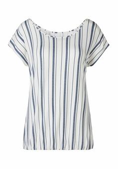 BEACH TIME Kurzarmshirt T-Shirt Damen blau-gestreift