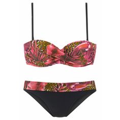 Lascana Bügel-Bandeau-Bikini Bikini Set Damen pink-bedruckt
