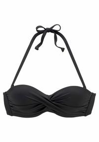 S.OLIVER B&uuml;gel-Bandeau-Bikini-Top Bikini Oberteil Damen - schwarz