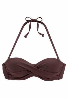 S.OLIVER Bügel-Bandeau-Bikini-Top Bikini Oberteil Damen braun