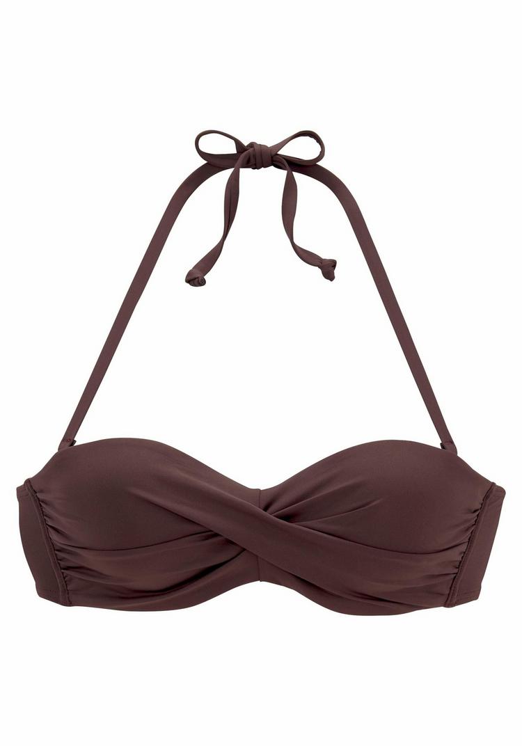 S.OLIVER S.OLIVER B&uuml;gel-Bandeau-Bikini-Top Bikini Oberteil Damen - braun - 0 | SportScheck