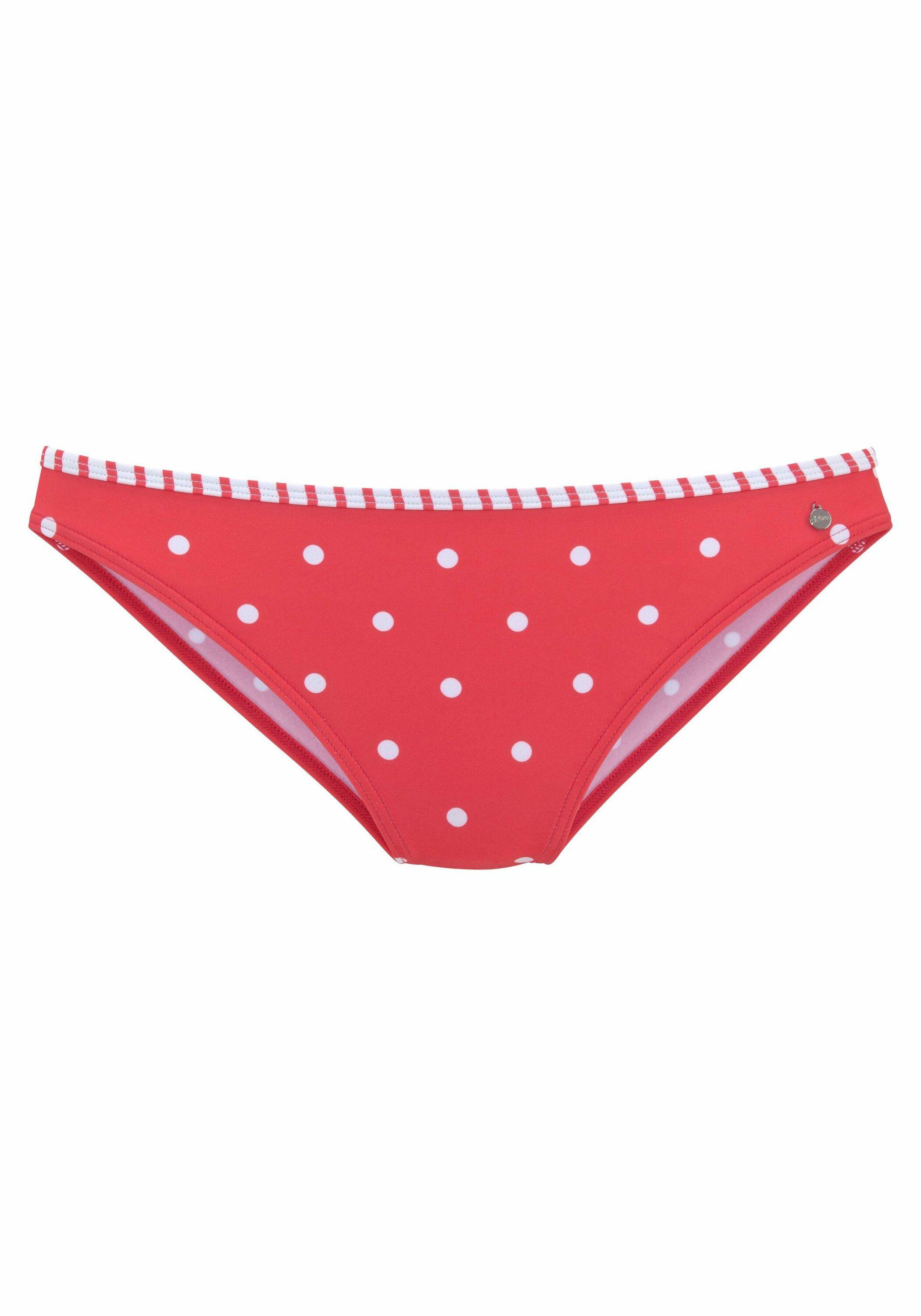 S.OLIVER Bikini Hose Damen rot-weiß