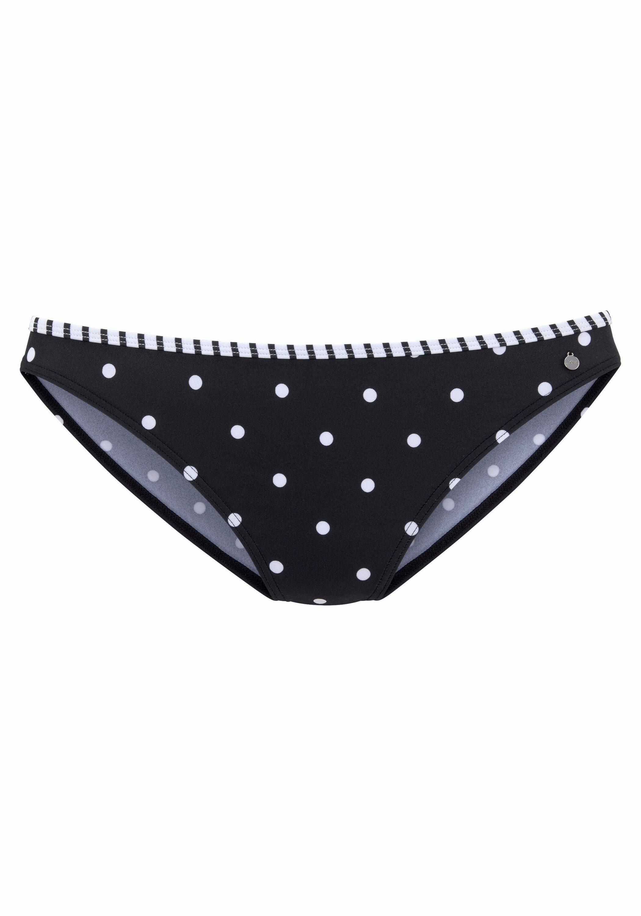 S.OLIVER Bikini Hose Damen schwarz-weiß