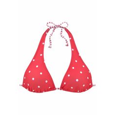 S.OLIVER Triangel-Bikini-Top Bikini Oberteil Damen rot-weiß