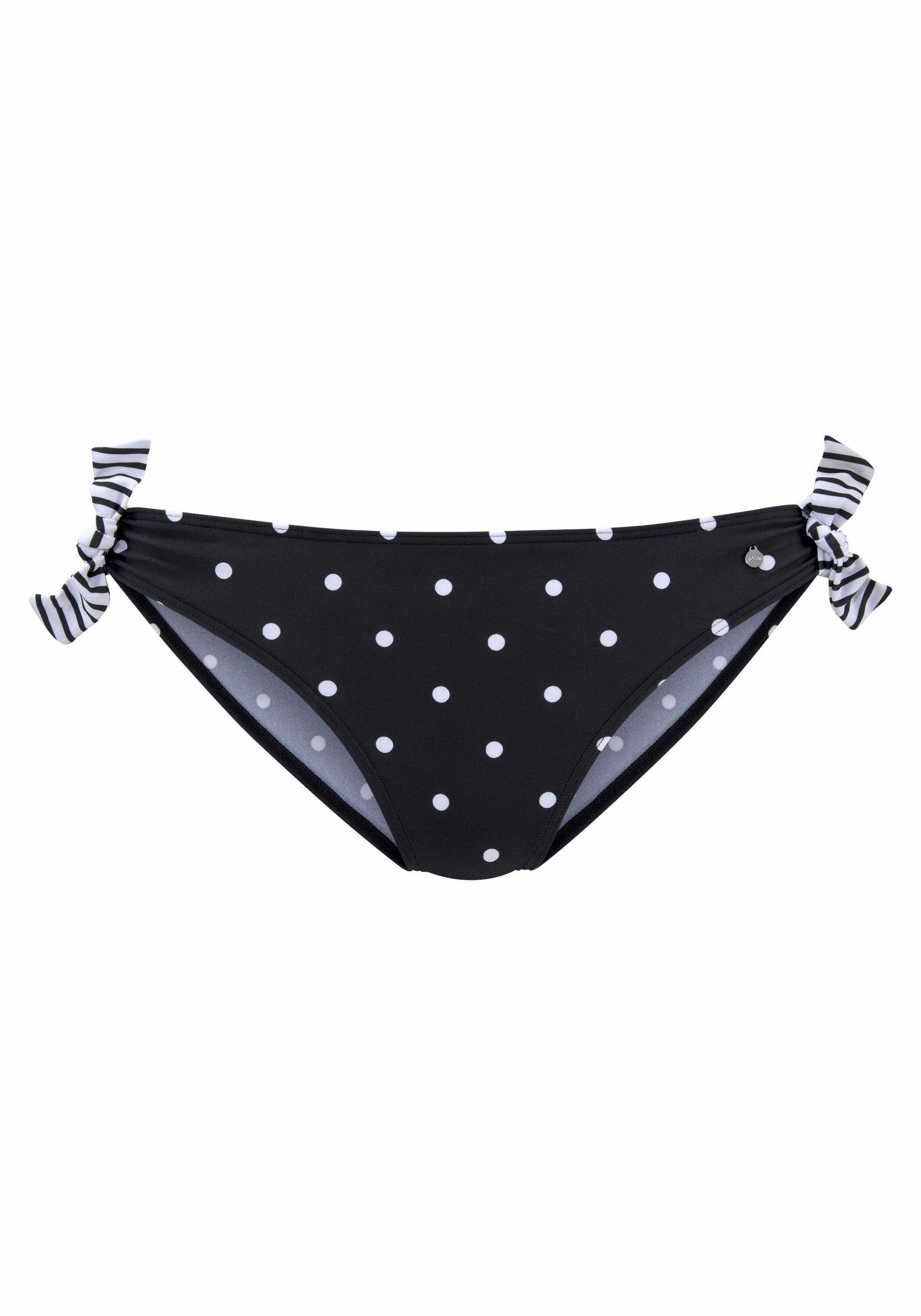 S.OLIVER Bikini Hose Damen schwarz-weiß