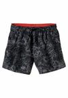 S.OLIVER Badeshorts Badehose Herren - schwarz-wei&szlig;