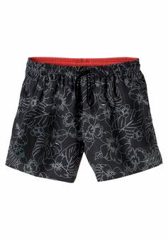 S.OLIVER Badeshorts Badeshorts Herren schwarz-weiß