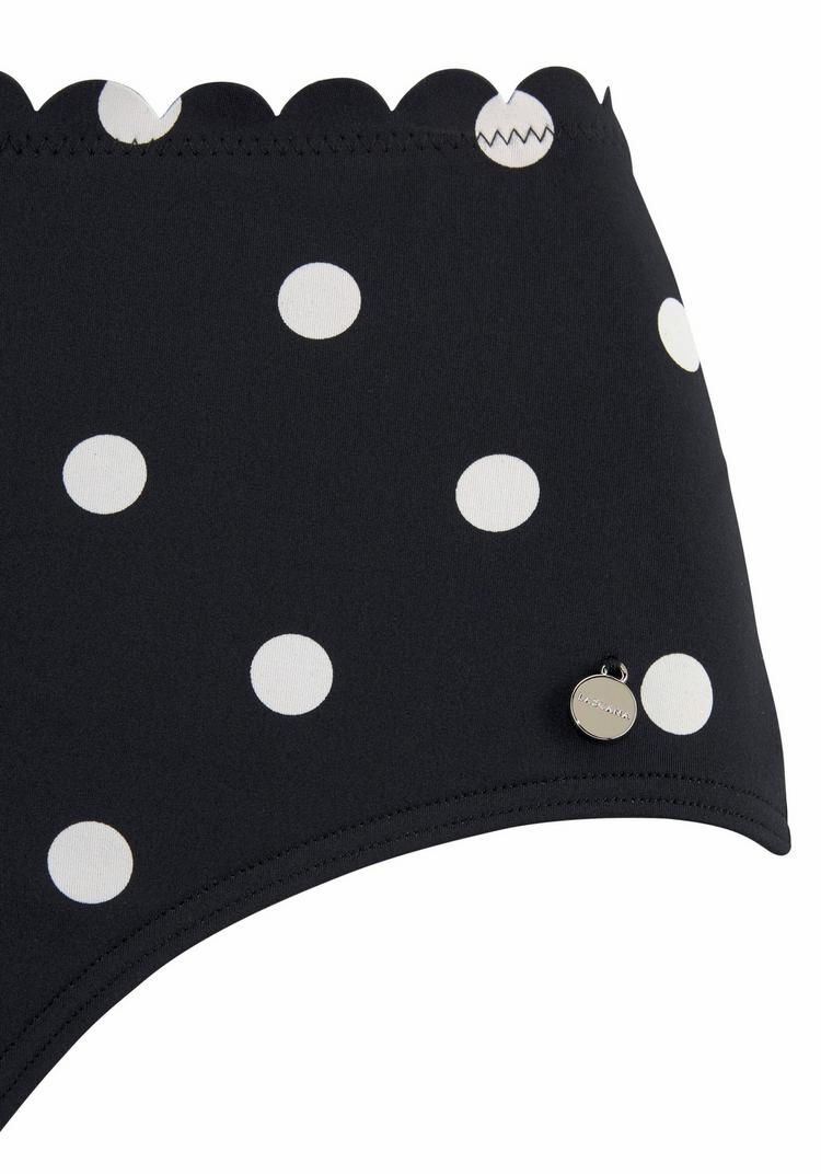 Lascana Lascana Highwaist-Bikini-Hose Bikini Hose Damen - schwarz-wei&szlig; - 0 | SportScheck