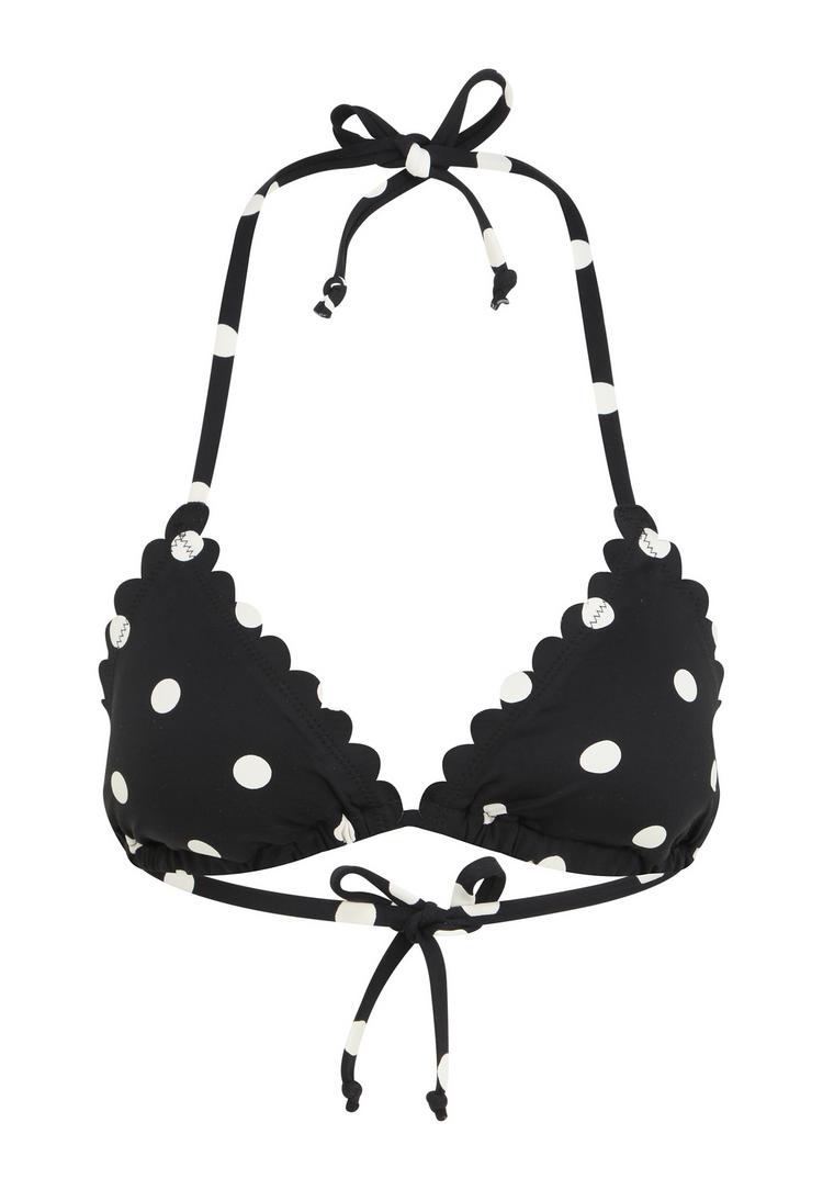 Lascana Lascana Triangel-Bikini-Top Bikini Oberteil Damen - schwarz-wei&szlig; - 0 | SportScheck