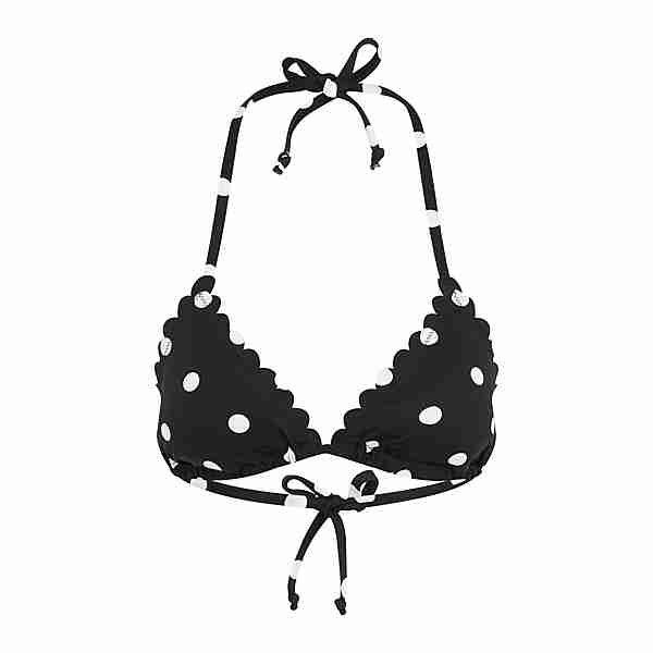 Lascana Triangel-Bikini-Top Bikini Oberteil Damen schwarz-weiß