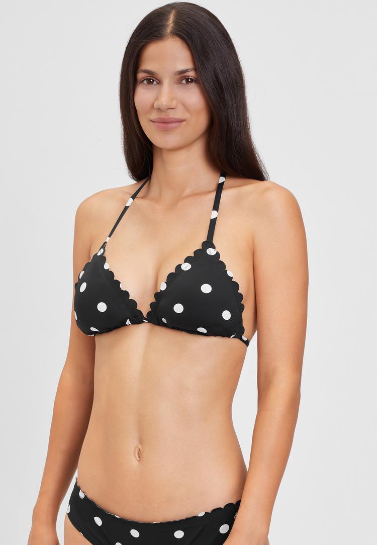 Lascana Lascana Triangel-Bikini-Top Bikini Oberteil Damen - schwarz-wei&szlig; - 1 | SportScheck