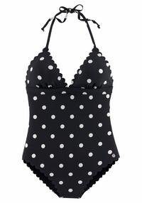 Lascana Badeanzug Badeanzug Damen - schwarz-wei&szlig;
