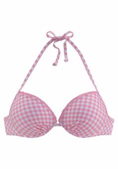 Buffalo Push-Up-Bikini-Top Bikini Oberteil Damen rosa-kariert