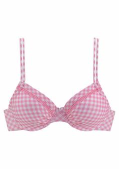 Buffalo Bügel-Bikini-Top Bikini Oberteil Damen rosa-kariert
