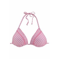Buffalo Triangel-Bikini-Top Bikini Oberteil Damen rosa-kariert
