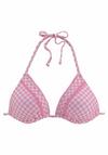 Buffalo Triangel-Bikini-Top Bikini Oberteil Damen - rosa-kariert
