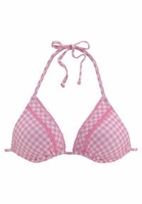 Buffalo Triangel-Bikini-Top Bikini Oberteil Damen - rosa-kariert