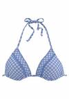 Buffalo Triangel-Bikini-Top Bikini Oberteil Damen - hellblau-kariert