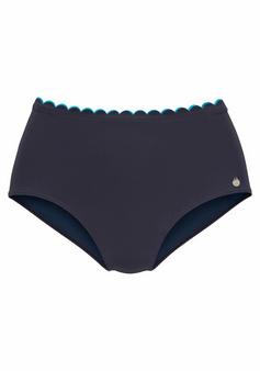 Lascana Highwaist-Bikini-Hose Bikini Hose Damen navy-türkis