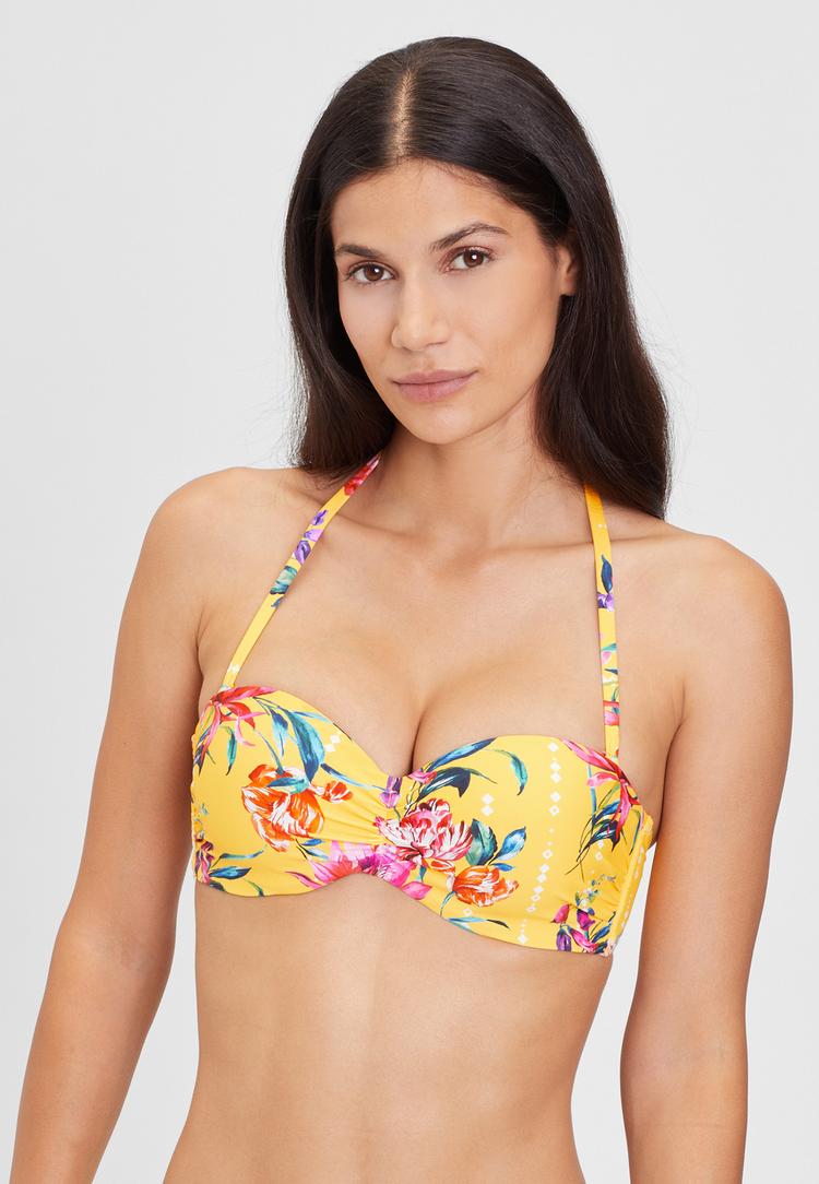 sunseeker sunseeker B&uuml;gel-Bandeau-Bikini-Top Bikini Oberteil Damen - gelb-bedruckt - 1 | SportScheck