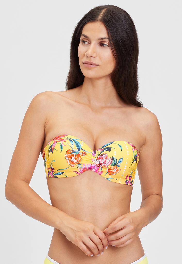 sunseeker sunseeker B&uuml;gel-Bandeau-Bikini-Top Bikini Oberteil Damen - gelb-bedruckt - 1 | SportScheck