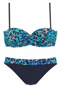 Lascana B&uuml;gel-Bandeau-Bikini Bikini Set Damen - t&uuml;rkis-bedruckt
