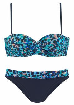 Lascana Bügel-Bandeau-Bikini Bikini Set Damen türkis-bedruckt