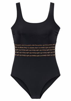 Lascana Badeanzug Badeanzug Damen schwarz-leo