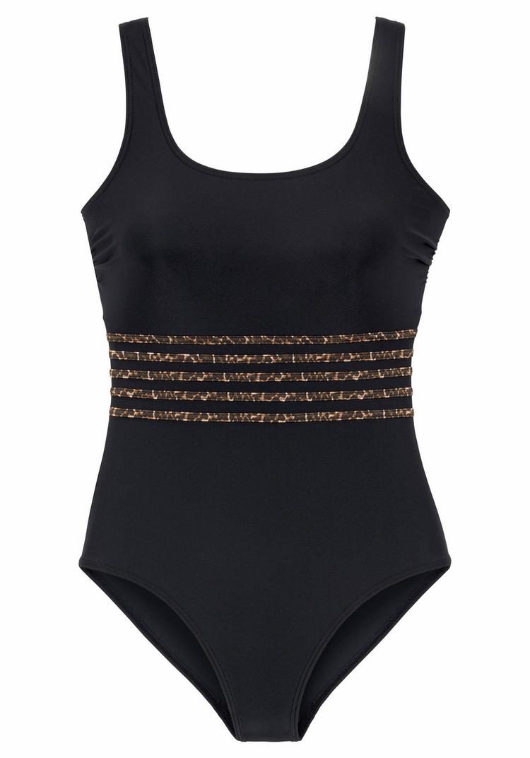 Lascana Lascana Badeanzug Badeanzug Damen - schwarz-leo - 0 | SportScheck