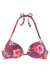 S.OLIVER Push-Up-Bikini-Top Bikini Oberteil Damen - rostrot-bedruckt