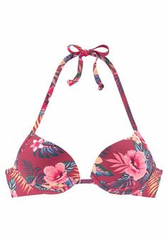 S.OLIVER Push-Up-Bikini-Top Bikini Oberteil Damen rostrot-bedruckt