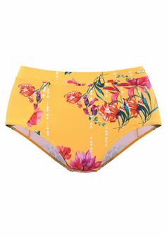 sunseeker Highwaist-Bikini-Hose Bikini Hose Damen gelb-bedruckt