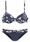 Lascana B&uuml;gel-Bikini Bikini Set Damen - marine-bedruckt