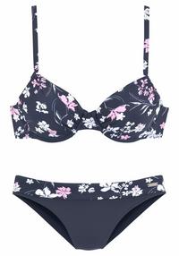 Lascana B&uuml;gel-Bikini Bikini Set Damen - marine-bedruckt
