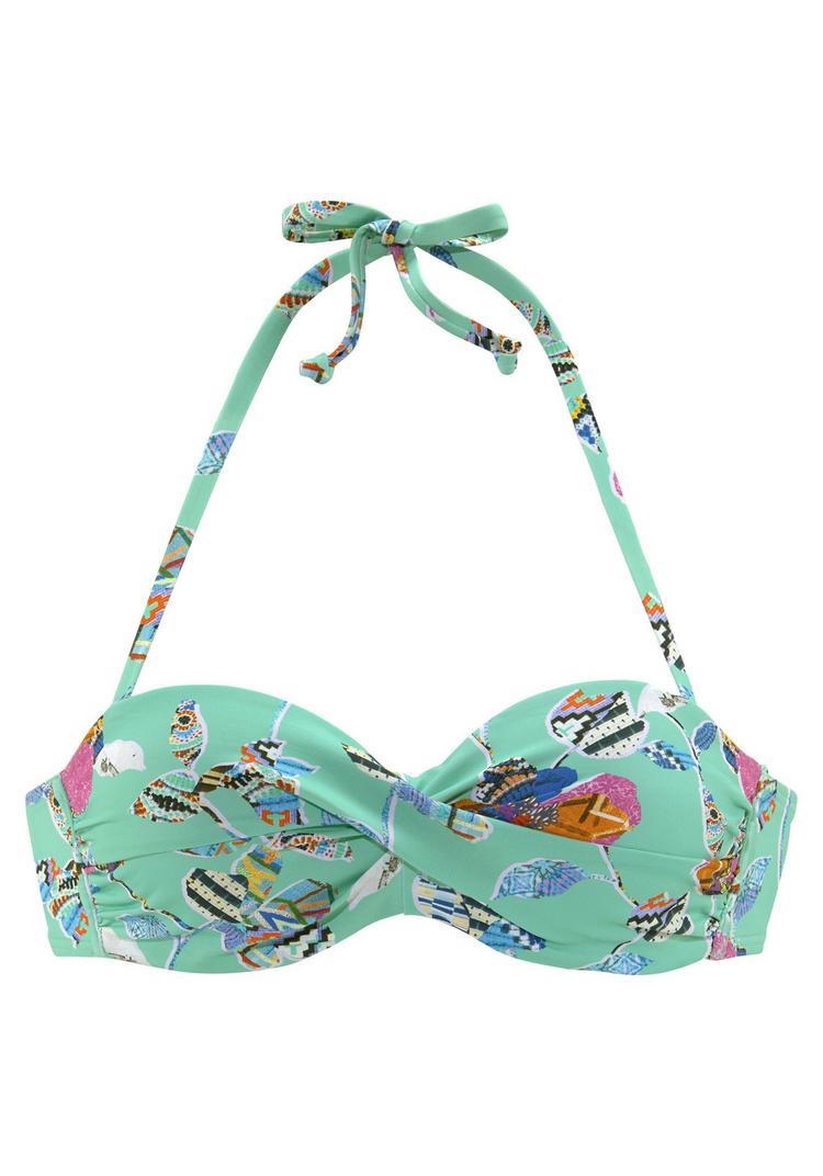 sunseeker sunseeker B&uuml;gel-Bandeau-Bikini-Top Bikini Oberteil Damen - t&uuml;rkis-bunt - 0 | SportScheck