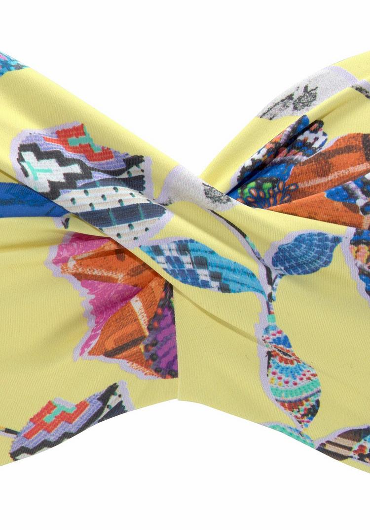 sunseeker sunseeker B&uuml;gel-Bandeau-Bikini-Top Bikini Oberteil Damen - gelb-bunt - 0 | SportScheck