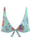 sunseeker Triangel-Bikini-Top Bikini Oberteil Damen - t&uuml;rkis-bunt