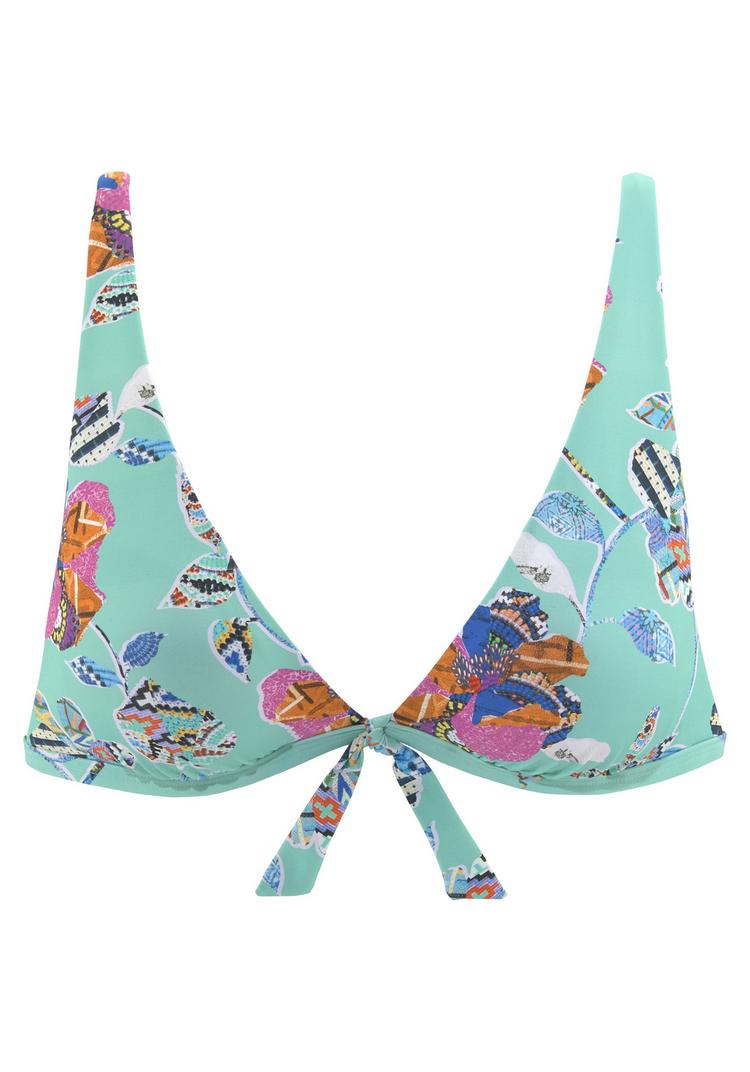 sunseeker sunseeker Triangel-Bikini-Top Bikini Oberteil Damen - t&uuml;rkis-bunt - 0 | SportScheck