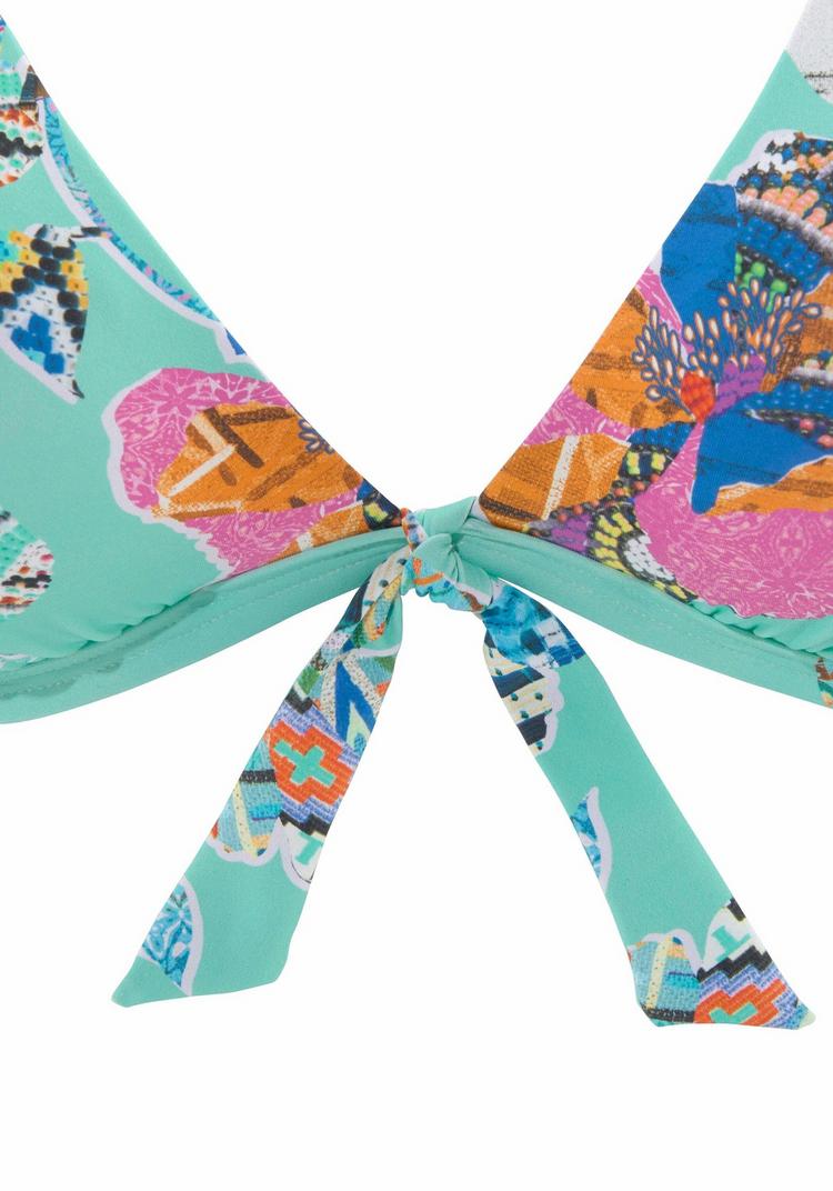 sunseeker sunseeker Triangel-Bikini-Top Bikini Oberteil Damen - t&uuml;rkis-bunt - 0 | SportScheck