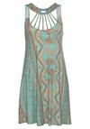 Lascana Strandkleid Tr&auml;gerkleid Damen - t&uuml;rkis-bedruckt