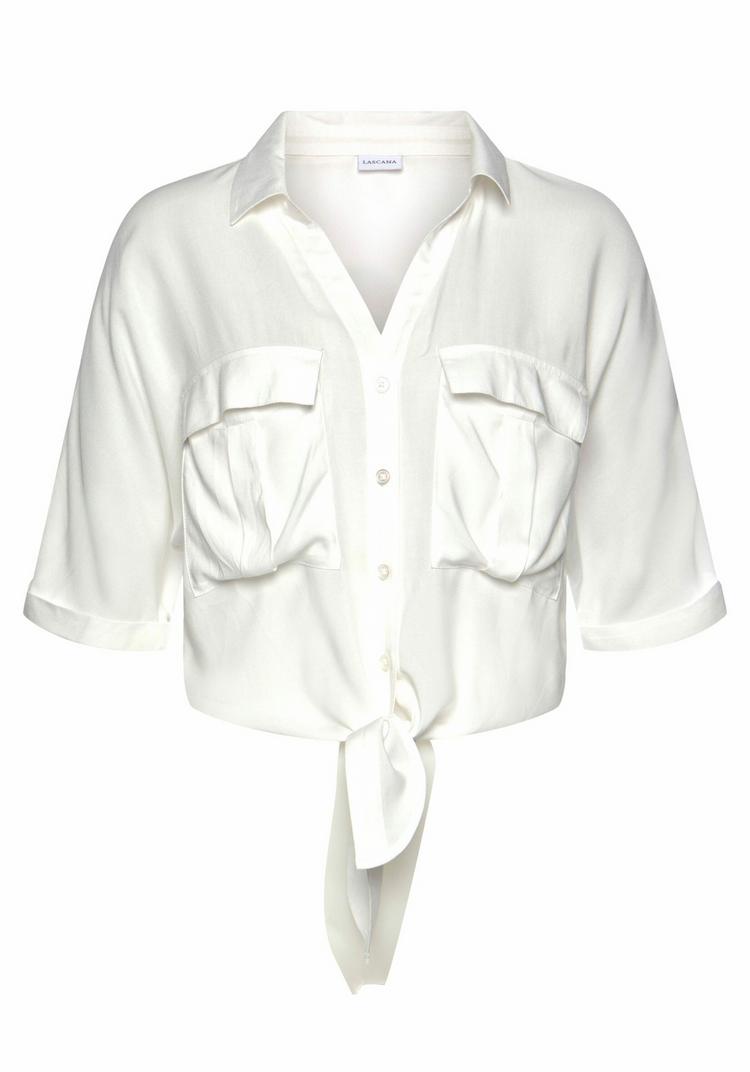 Lascana Lascana Kurzarmbluse Kurzarmbluse Damen - creme - 0 | SportScheck