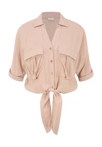 Lascana Kurzarmbluse Kurzarmbluse Damen - camelfarben