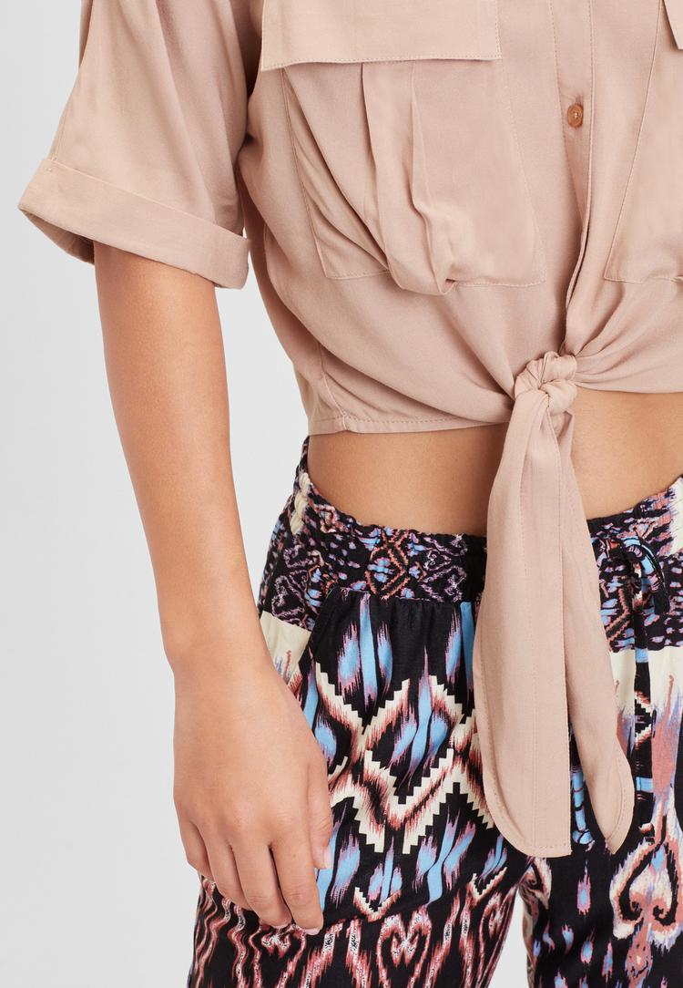 Lascana Lascana Kurzarmbluse Kurzarmbluse Damen - camelfarben - 1 | SportScheck