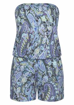 Lascana Bandeauoverall Overall Damen blau-bedruckt