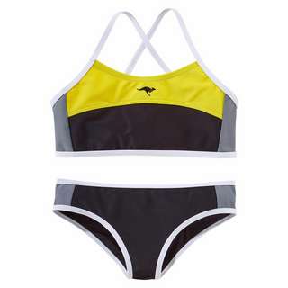 KangaROOS Bikini Set Damen schwarz-gelb