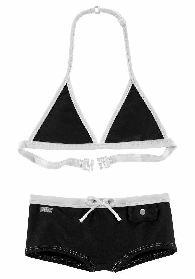 Buffalo Buffalo Triangel-Bikini Bikini Set Damen - schwarz-wei&szlig; - 0 | SportScheck