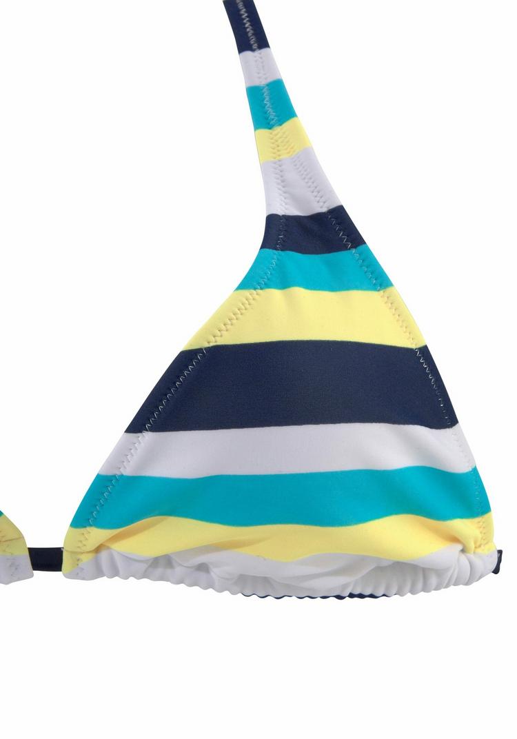 VENICE BEACH VENICE BEACH Triangel-Bikini Bikini Set Damen - marine-gelb-gestreift - 0 | SportScheck
