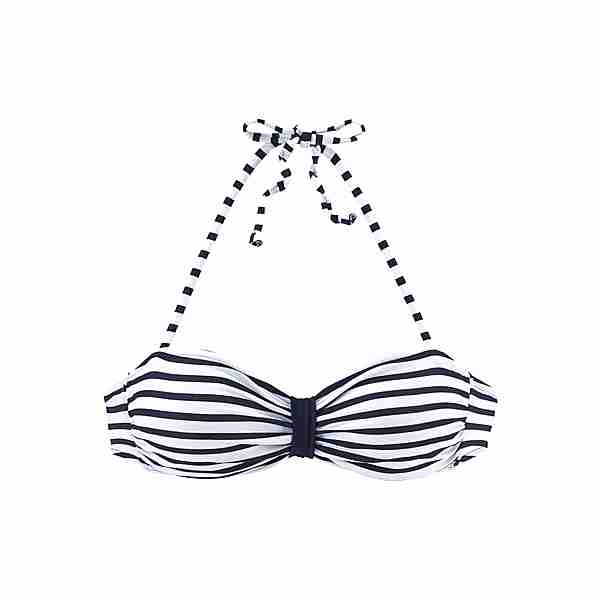 VENICE BEACH Bikini Oberteil Damen weiß-marine-gestreift
