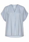 Vivance Kurzarmbluse Kurzarmbluse Damen - hellblau-wei&szlig;-gestreift