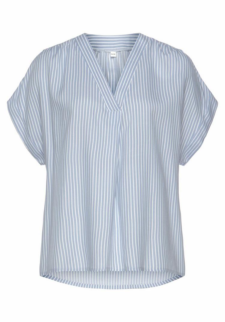 Vivance Vivance Kurzarmbluse Kurzarmbluse Damen - hellblau-wei&szlig;-gestreift - 0 | SportScheck